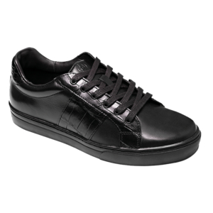 Tenis Choclo Negro con franja lateral con Cocodrilo y vacuno