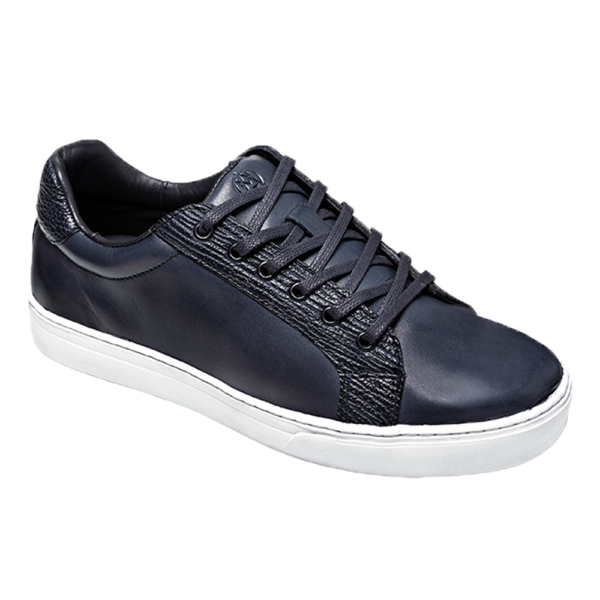 Tenis Choclo Azul sin franja lateral con Tiburón y vacuno