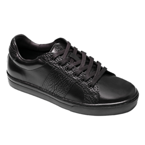 Tenis Choclo Negro con franja lateral con Tiburon y vacuno